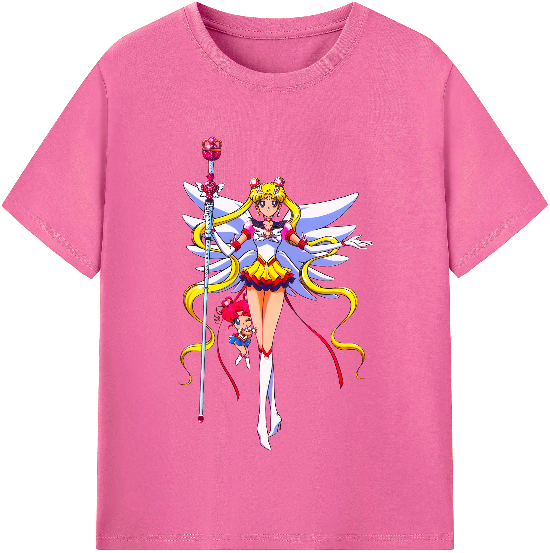 （画像用） 美少女戦士セーラームーン 月野 うさぎ つきの うさぎ Sailor Moon Tsukino Usagi レディースカジュアルプリントTシャツ（綿100％）